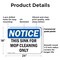 Signmission This Sink For Mop Cleaning Only, 24 in W x Rectangle, Plastic OS-2PACK-NS-P-1824-L-18661 - alternate 7
